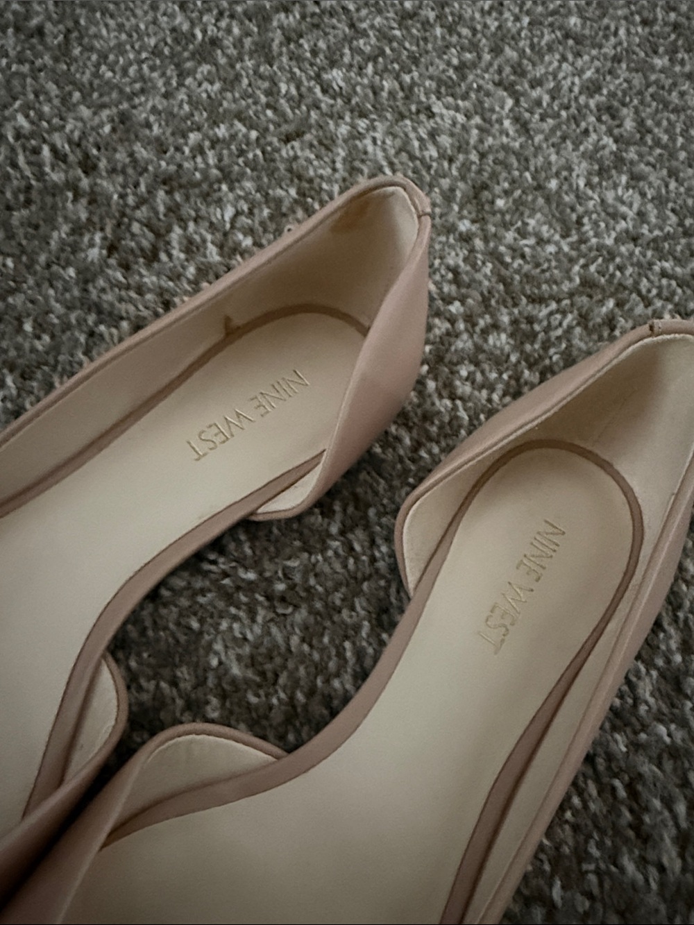 Nine West Nude Pink Peep-Toe D'Orsay Flats - Picture 4 of 4